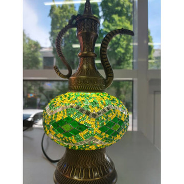 Настольный светильник из разноцветного стекла Лампа Алладина