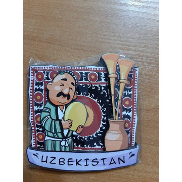 Сувенирный магнит из фанеры Uzbekistan в ассортименте