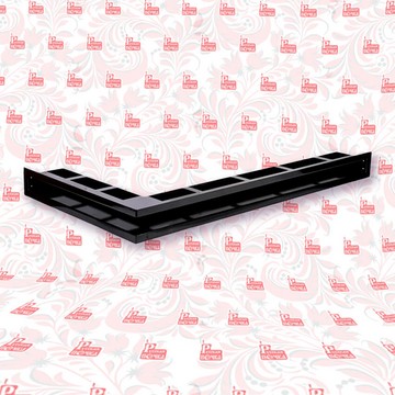 Угловая вентиляционная решетка для камина (левый угол) цвет черный 900х500х80 мм