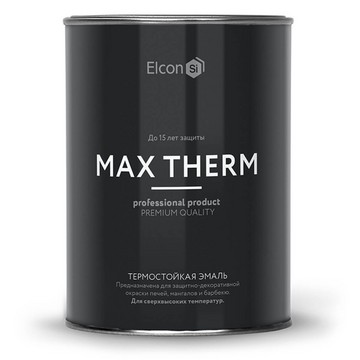 Термостойкая эмаль Elcon (Элкон) 1200 градусов 800 гр черная
