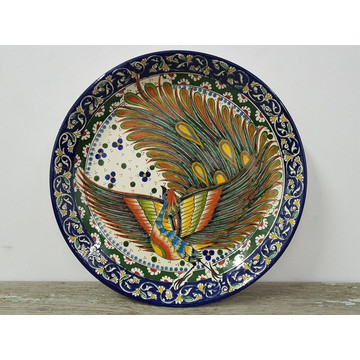 Ляган Жар-Птица 38 см узбекская керамика