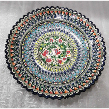 Ляган Риштан Ромашка 41 см узбекская керамика