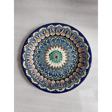 Порционная тарелка Риштан 27 см узбекская керамика
