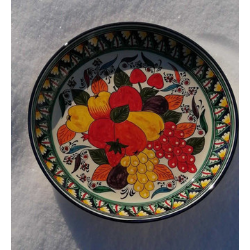 Ляган Фрукты 37 см узбекская керамика