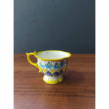 Чашка для чая Накша желтая узбекский фарфор